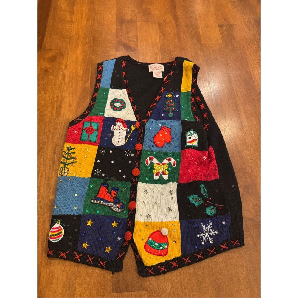 Woman’s Vintage Basic Editions Ugly Christmas Car… - image 1